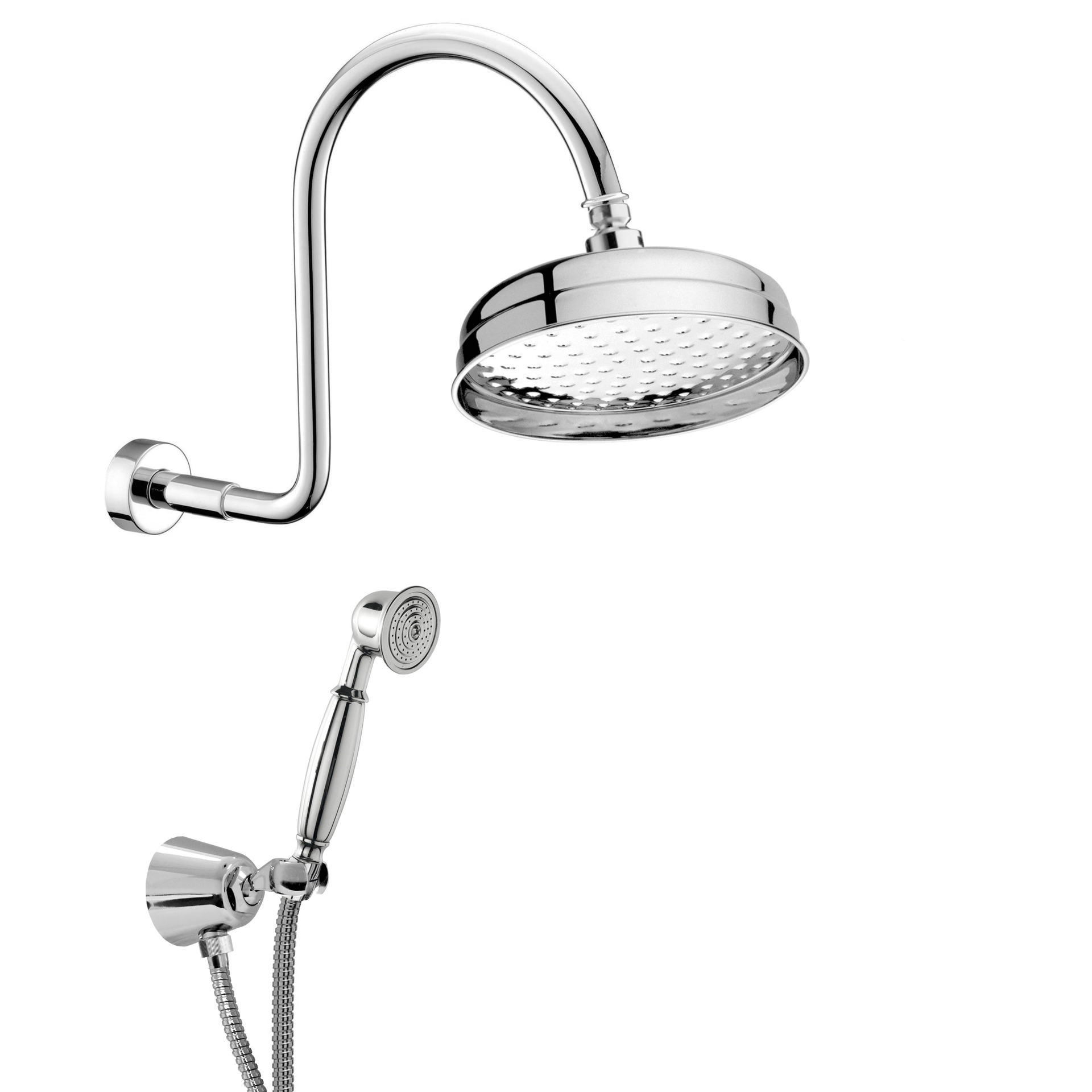 Kit de douche en laiton style antique avec pommeau de douche 200 mm 13641