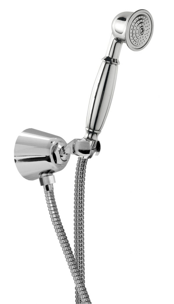 Kit baignoire en laiton chromé avec douche et raccord d'eau Antica Onyx 13749