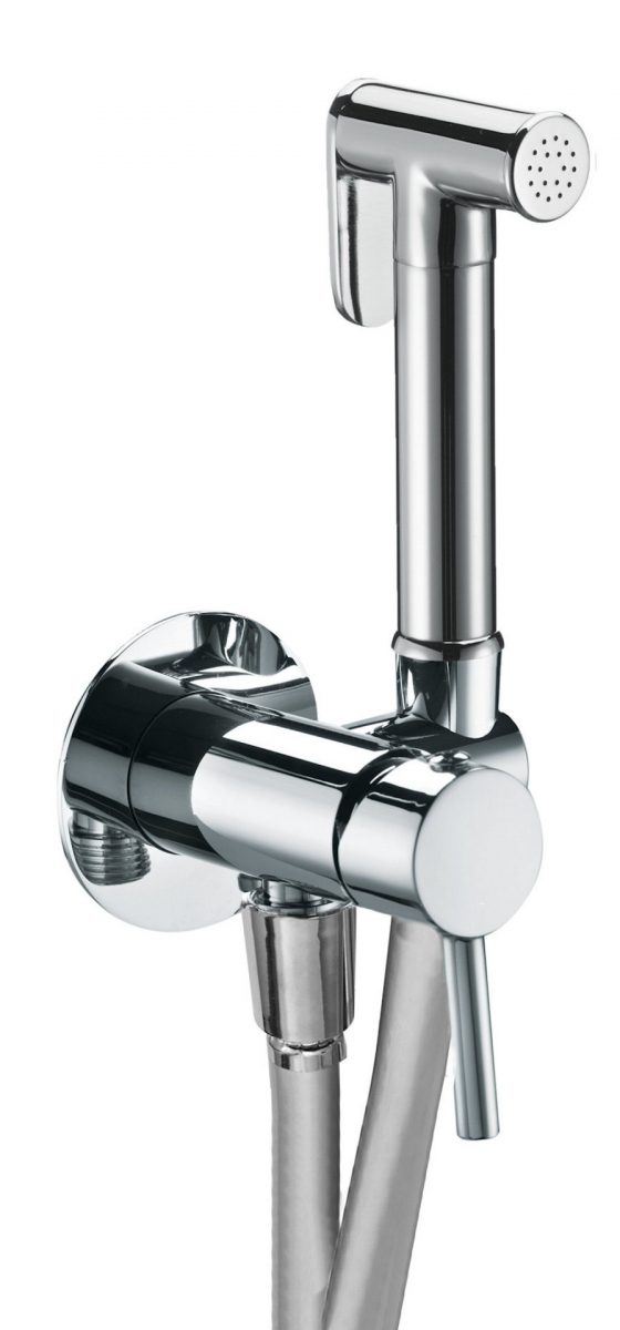 Damast 15871 Rundes Absperr-Duschset mit Mischbatterie