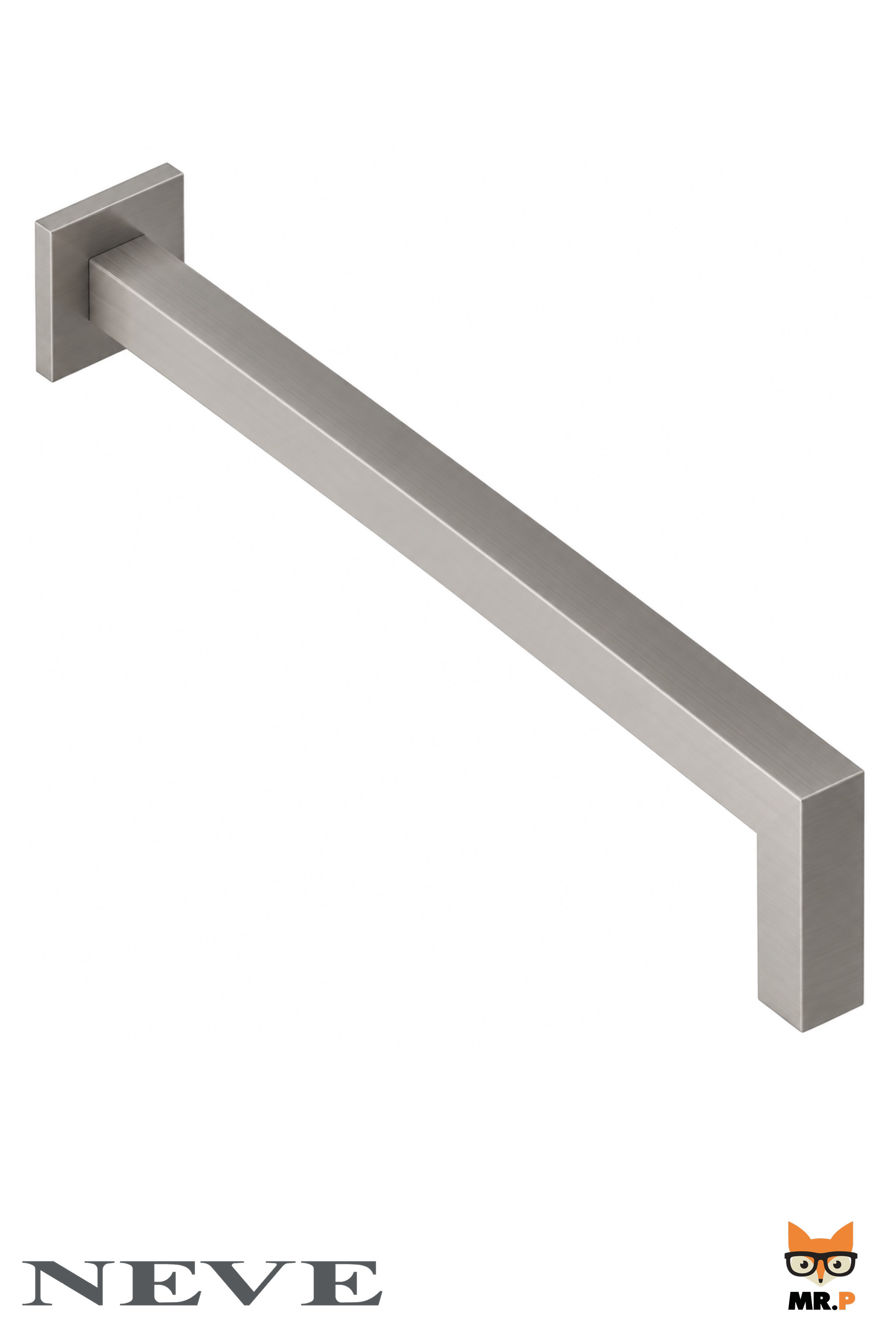 Braccio Doccia 45 cm Nickel satinato Neve Rubinetterie