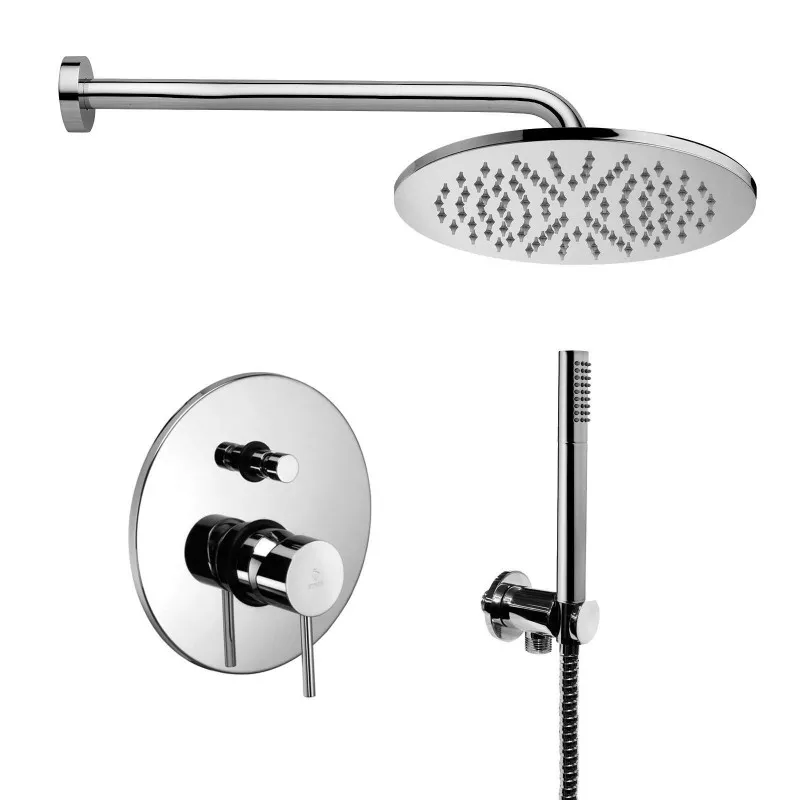 Ensemble douche complet avec mitigeur et pommeau de douche Paffoni KITLIG015CR