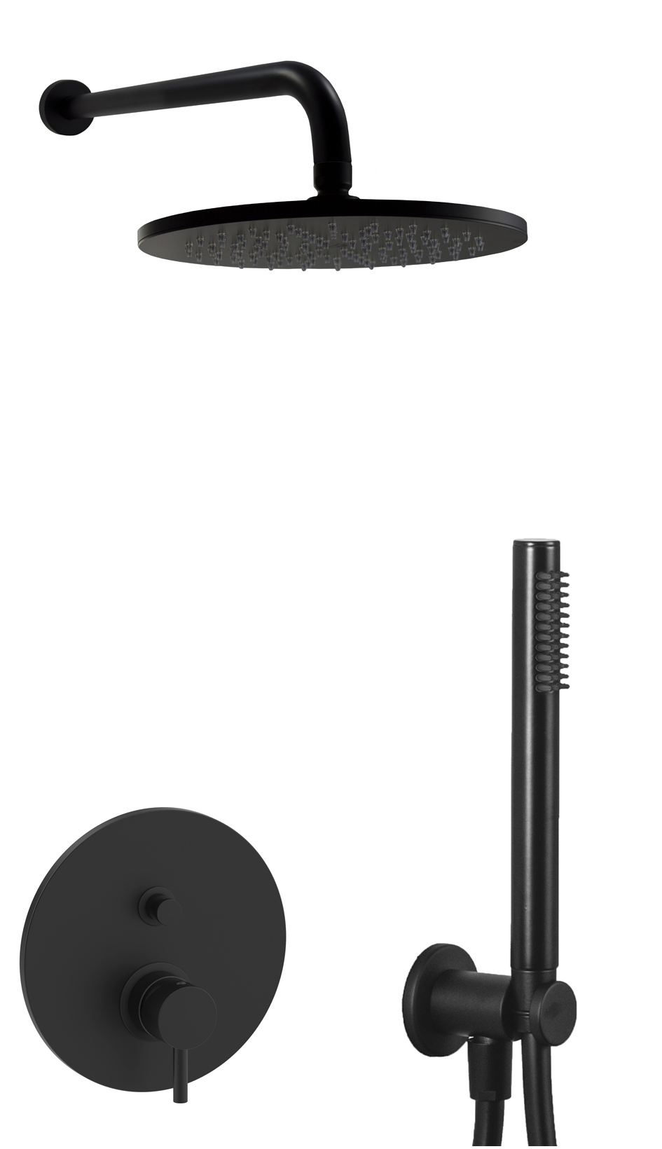Paffoni Light kit doccia completo in nero opaco KITLIG015NO