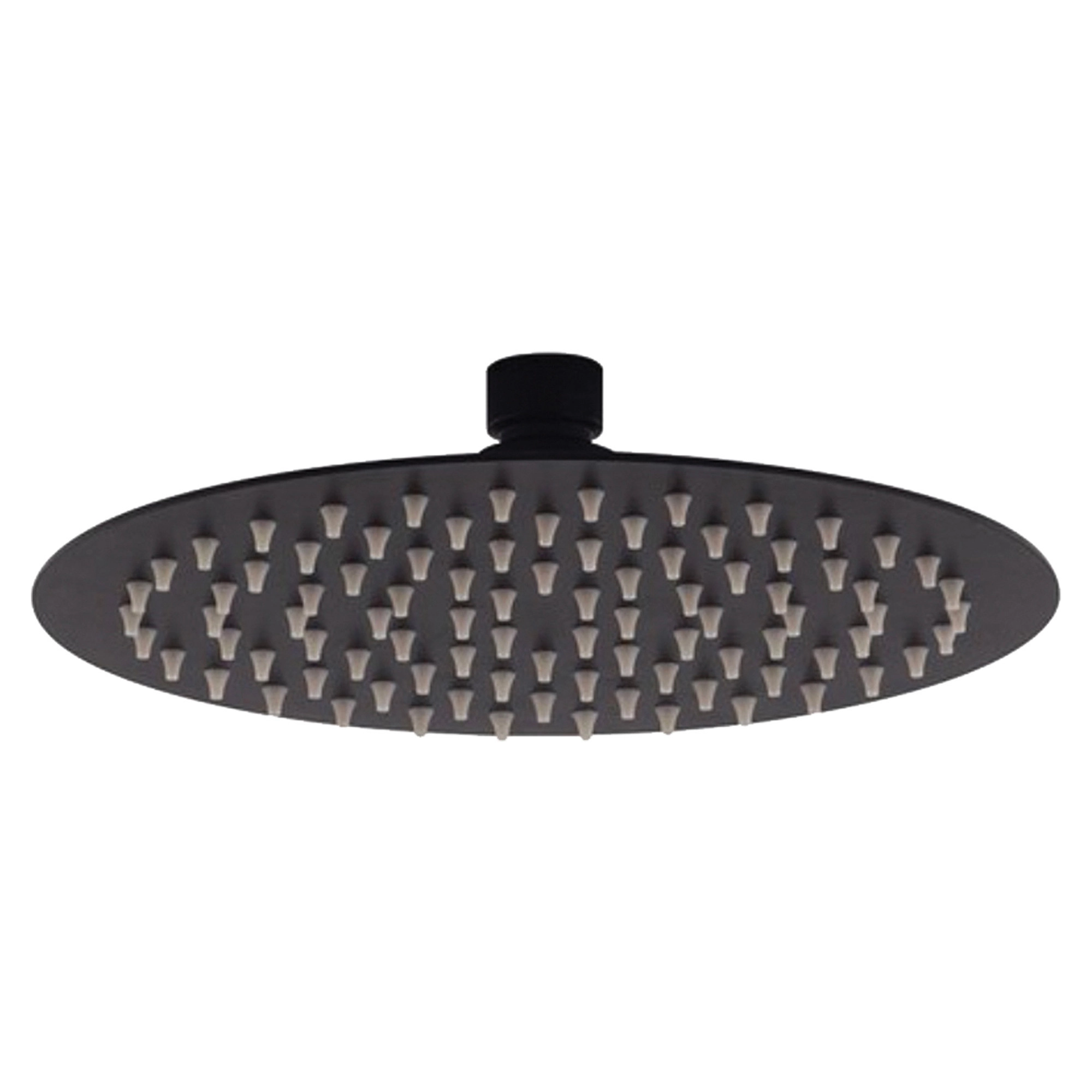 Soffione doccia in acciaio inox modello tondo nero opaco Tecom LR250NR