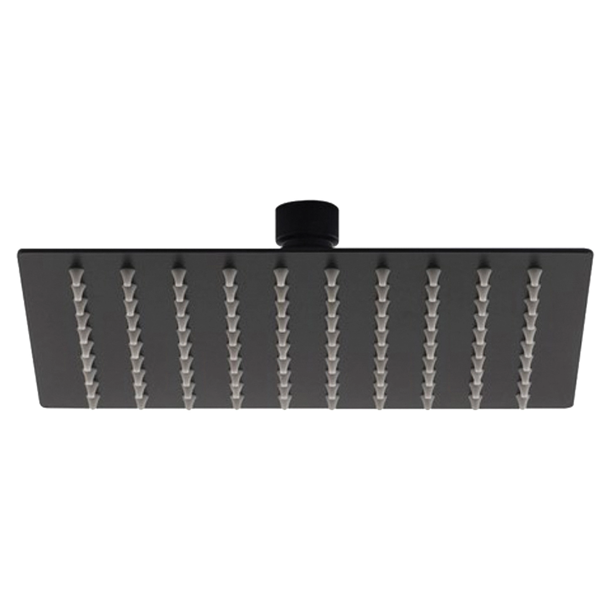 Soffione doccia in acciaio inox modello quadro nero opaco Tecom LS250250NR