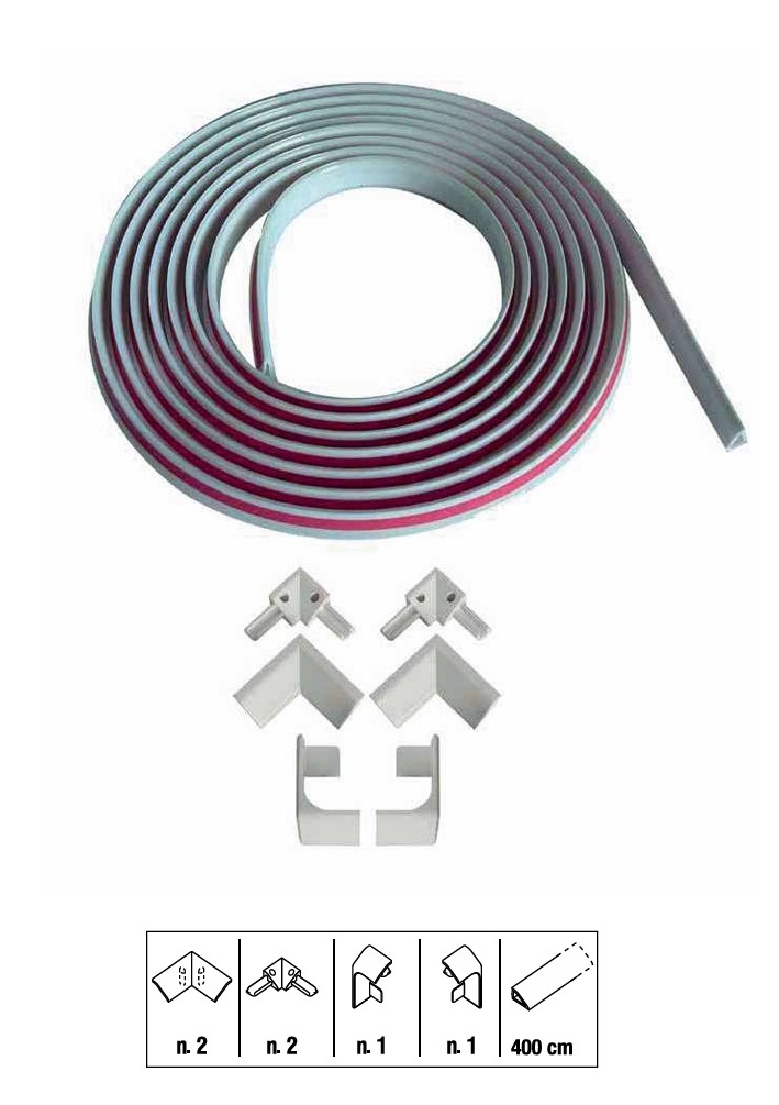 Tecom PBV400 White Rubber Tub and Shower Edge Profile Kit