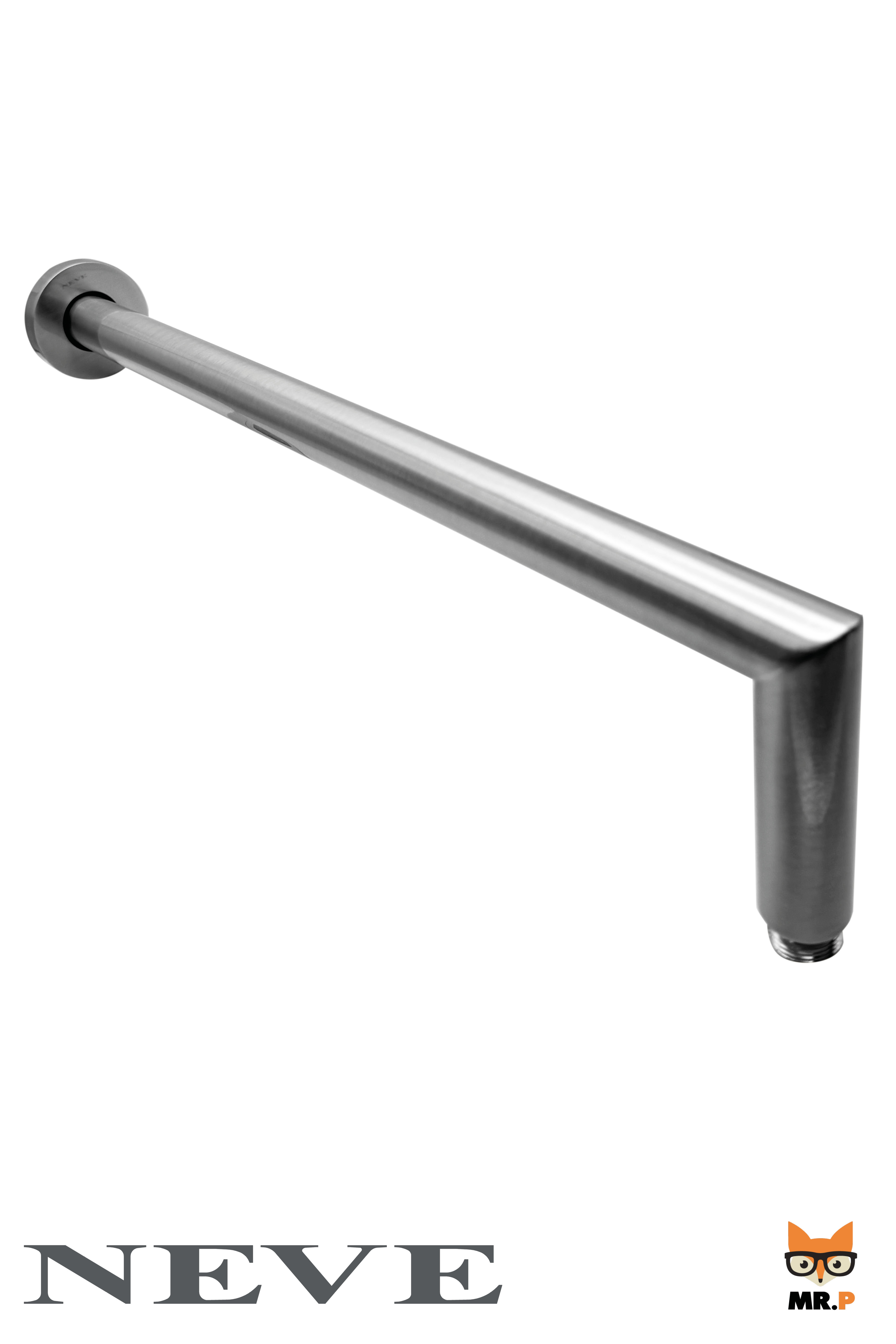Braccio Doccia 35 cm Nickel satinato Neve Rubinetterie