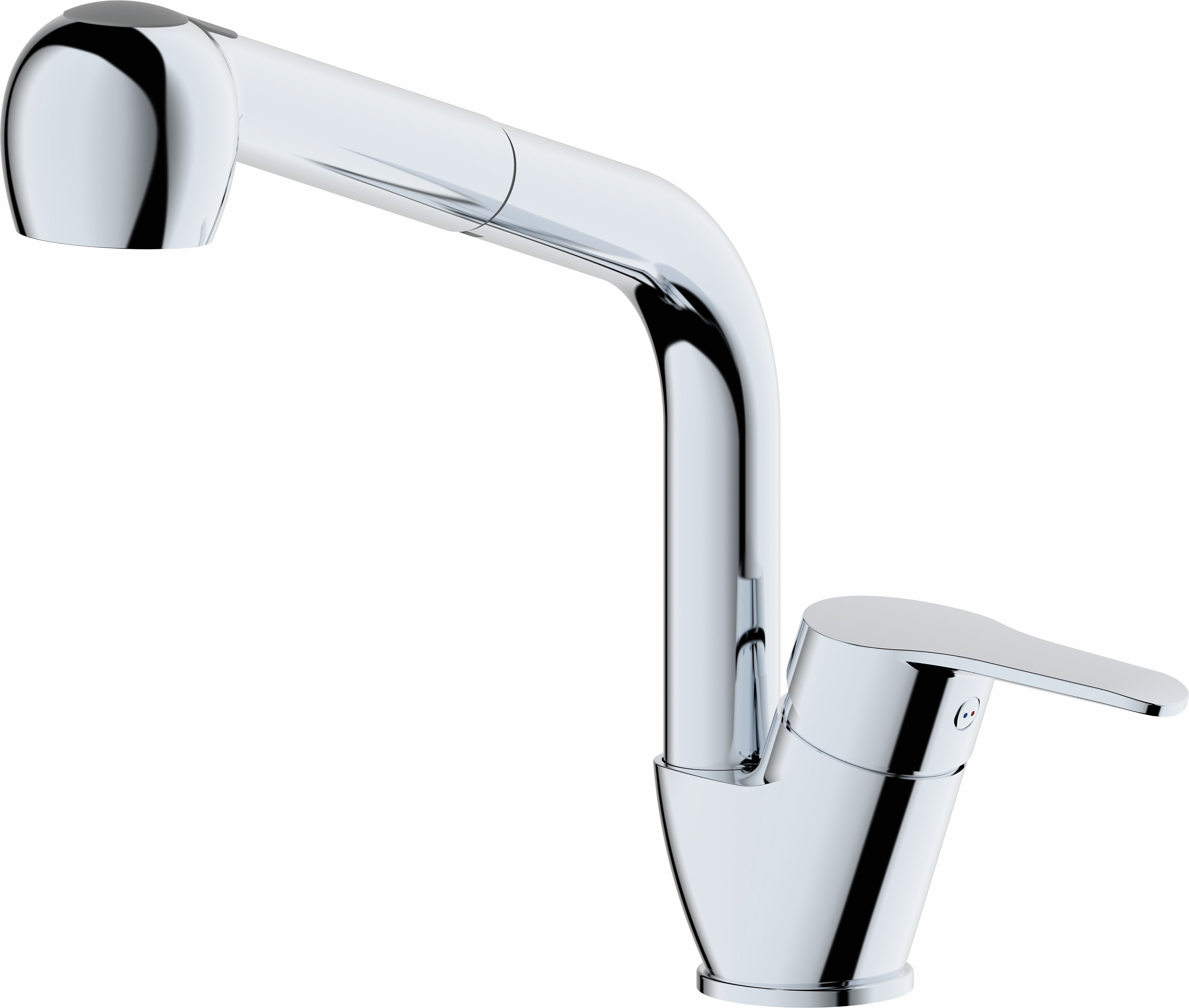 Miscelatore per lavello cucina con doccia estraibile Tecom TLVE180