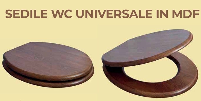 Copriwater in MDF universale color noce Tecom ZLMDF-DP01
